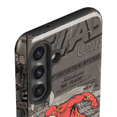 DC Comics Flash Mixed Media Galaxy S24 Plus Impact Case